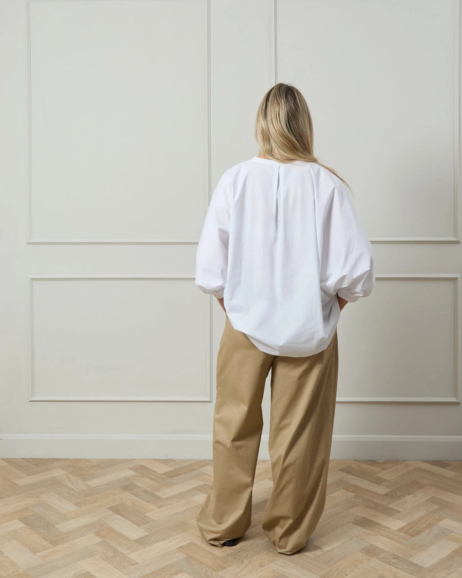 Chalk Poppy Shirt - White