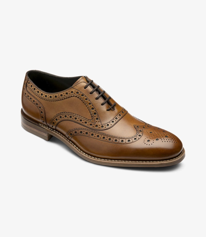 Loake Kerridge Tan Leather Brogue Shoes