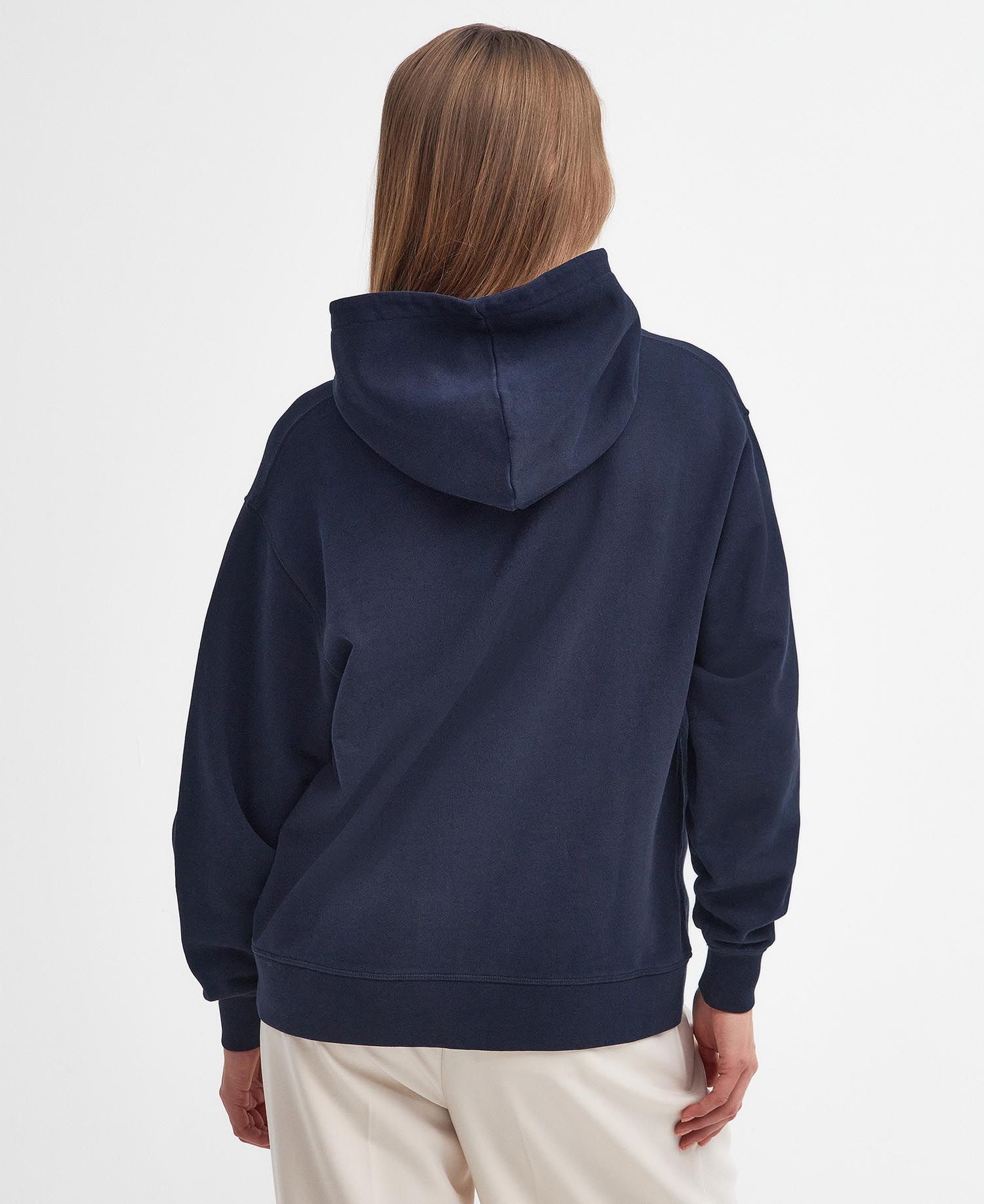 Barbour Northumberland Hoodie - Navy/White