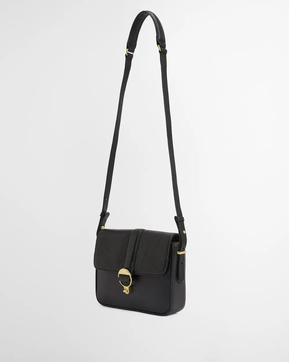 Barbour Rosa Leather Crossbody Bag - Black