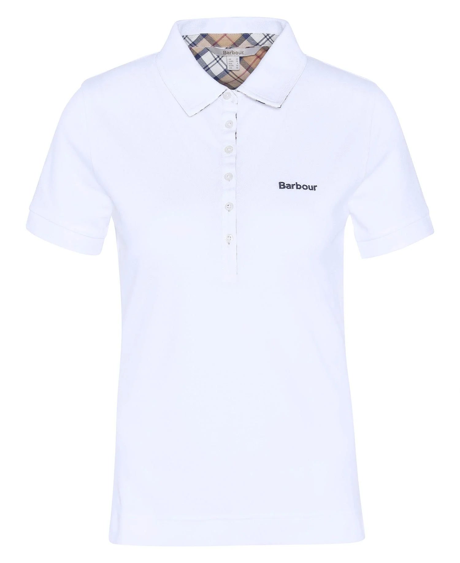 Barbour Portsdown Polo Shirt - White/Hessian