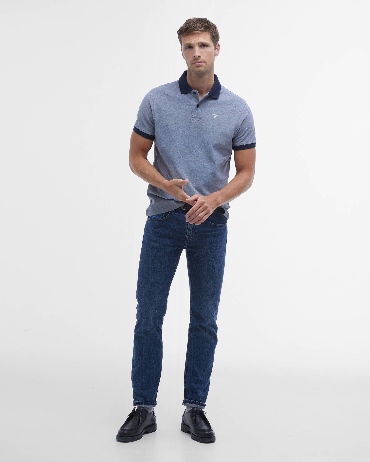 Barbour Sports Polo Shirt Mix - Midnight