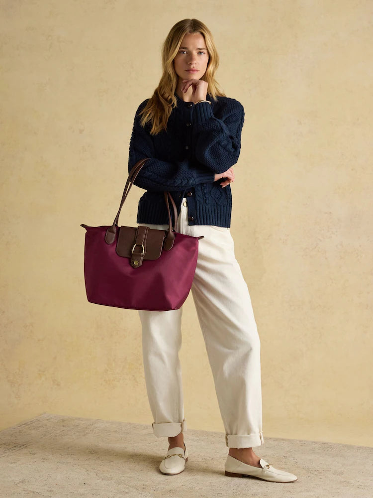 Joules Edie Berry Red Shopper Bag