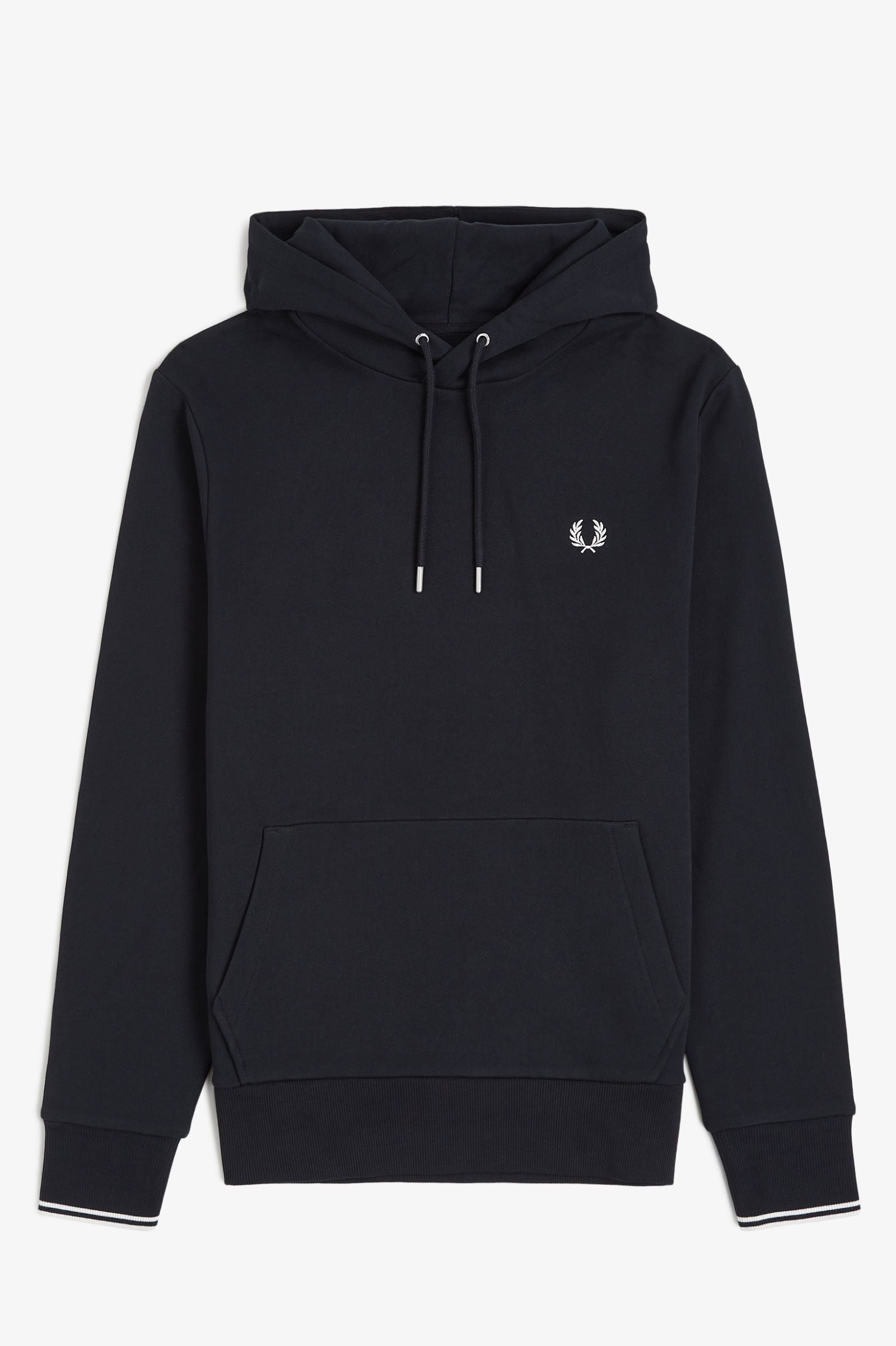 Fred Perry Tipped Hooded Sweatshirt - Navy