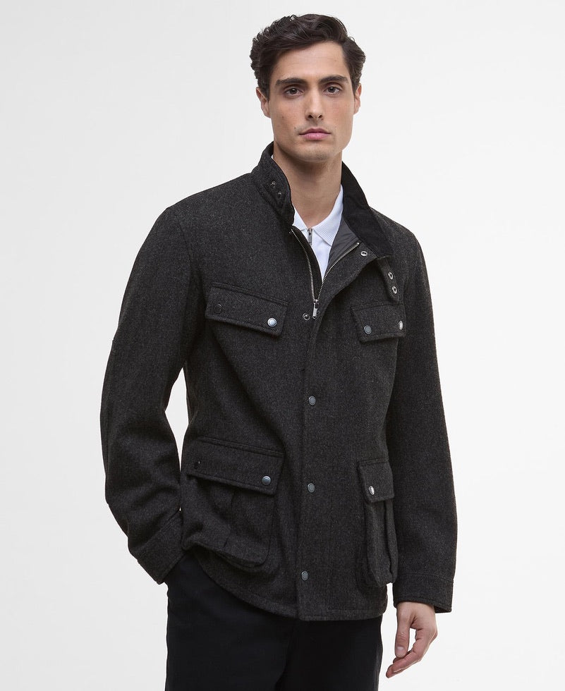 Barbour International Duke Wool Jacket - Charcoal Marl
