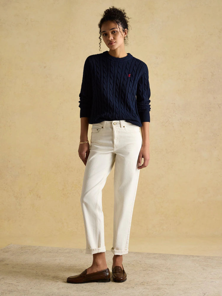 Joules Classic Cable Knit Jumper - Navy