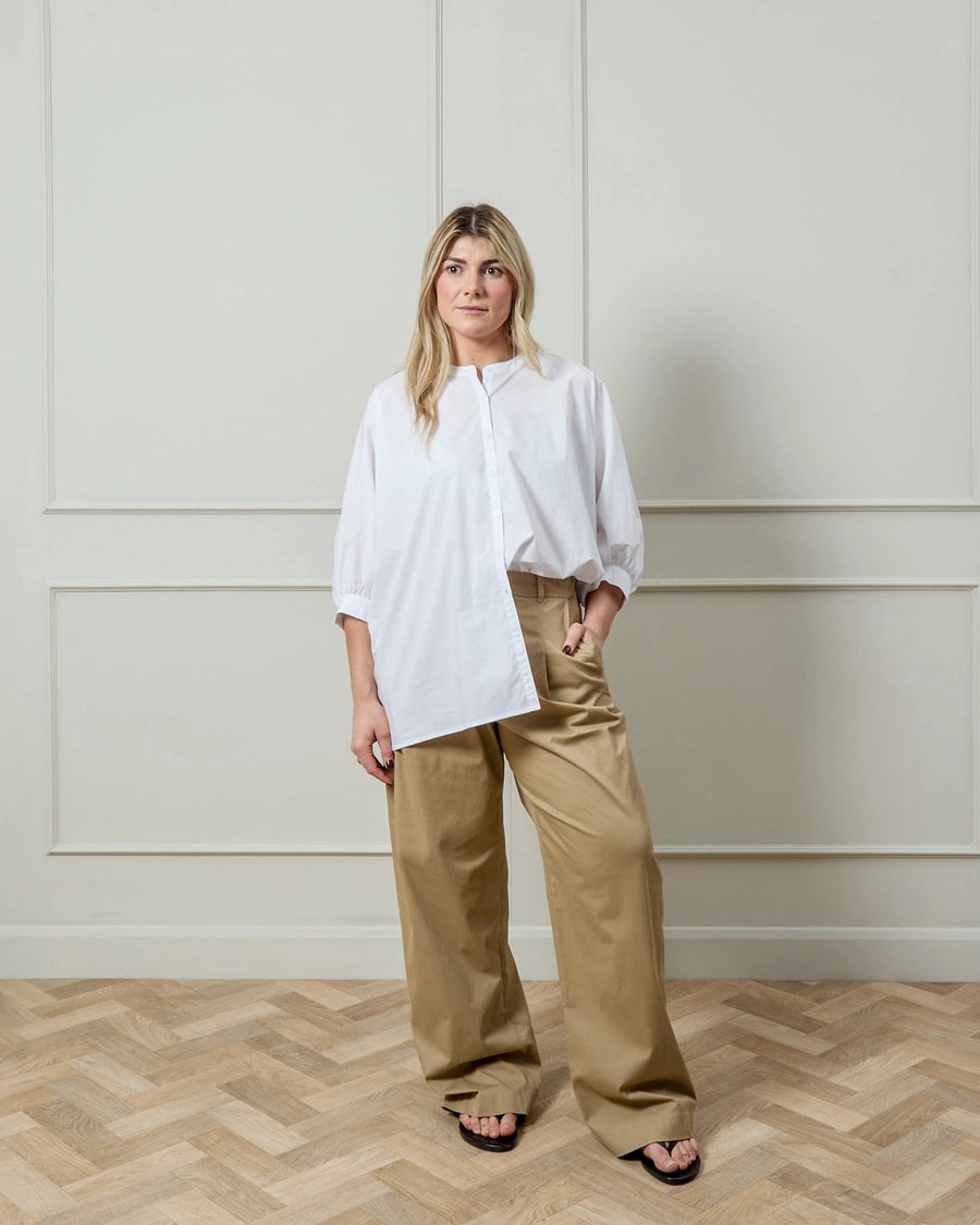 Chalk Poppy Shirt - White