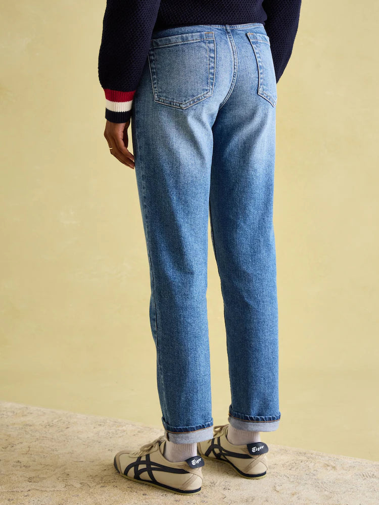 Joules Slim Straight Mid Blue Straight Fit Jeans