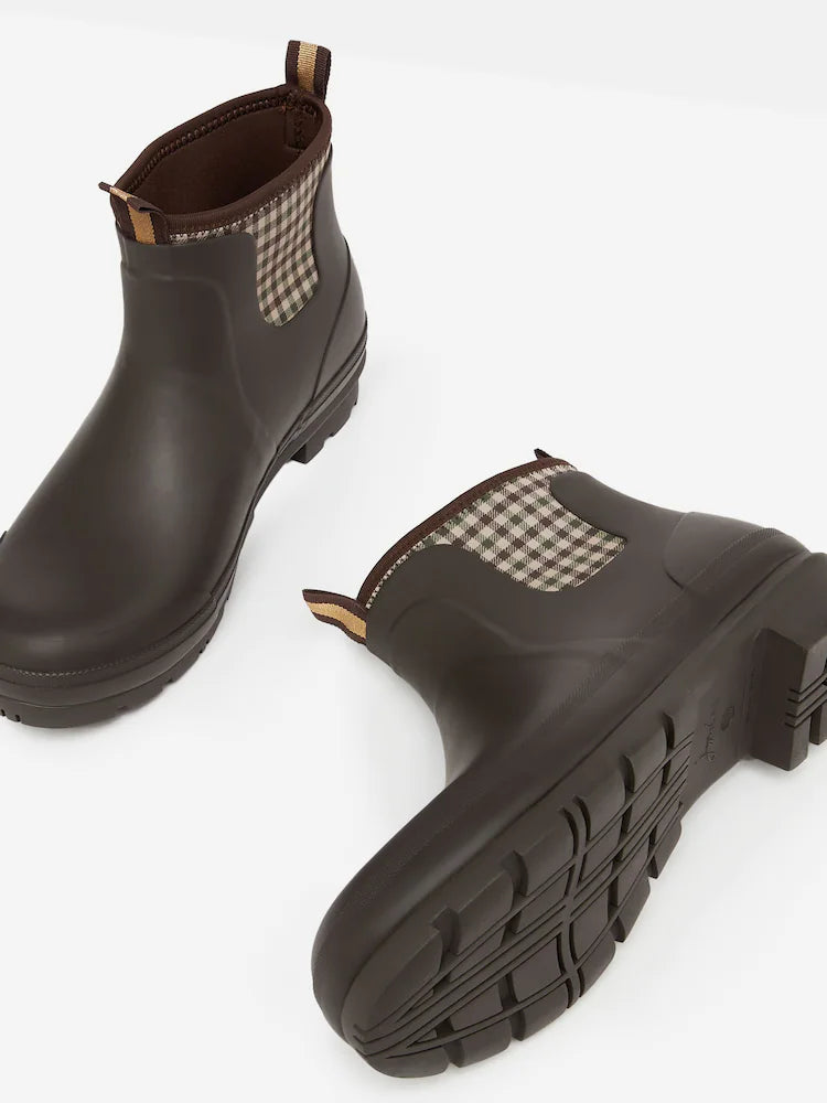 Joules Foxton Chocolate Brown Neoprene Lined Ankle Wellies