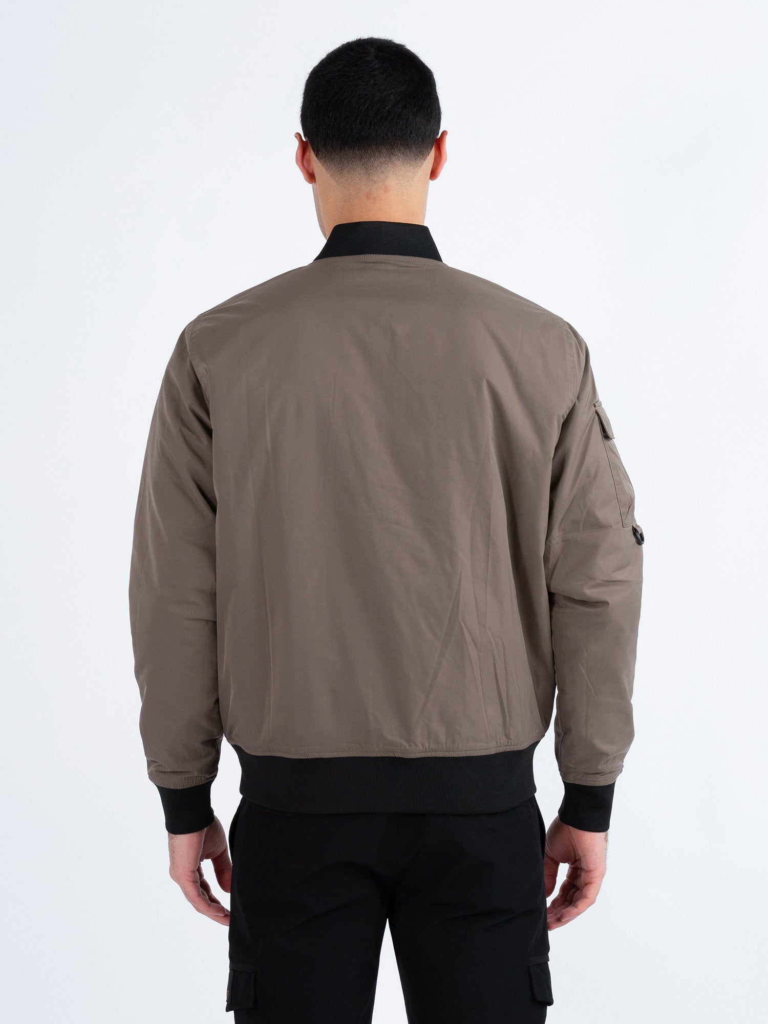 Luke Suzhou Reversable Bomber Jacket - Mushroom