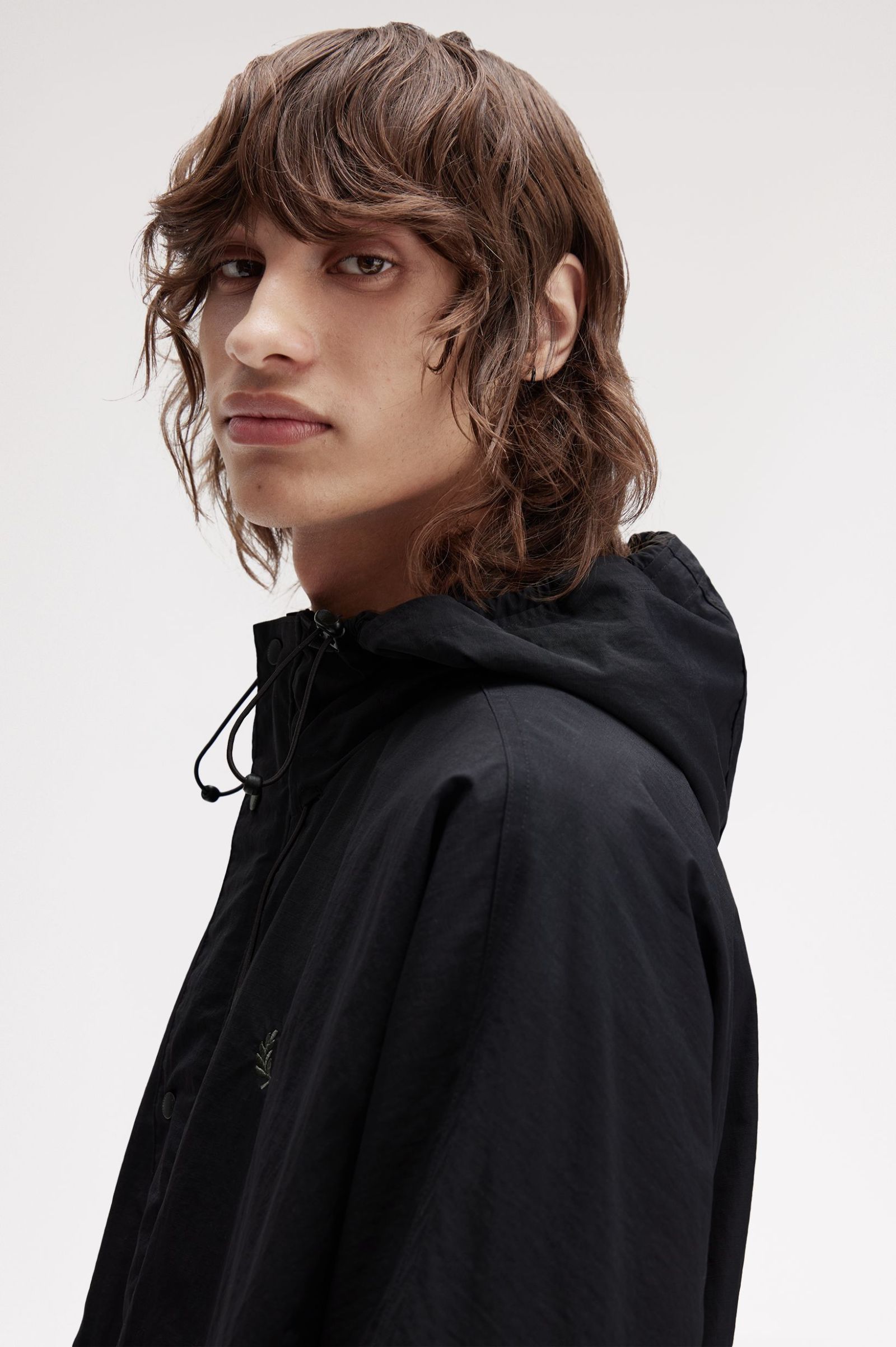 Fred Perry Cropped Ripstop Parka - Black