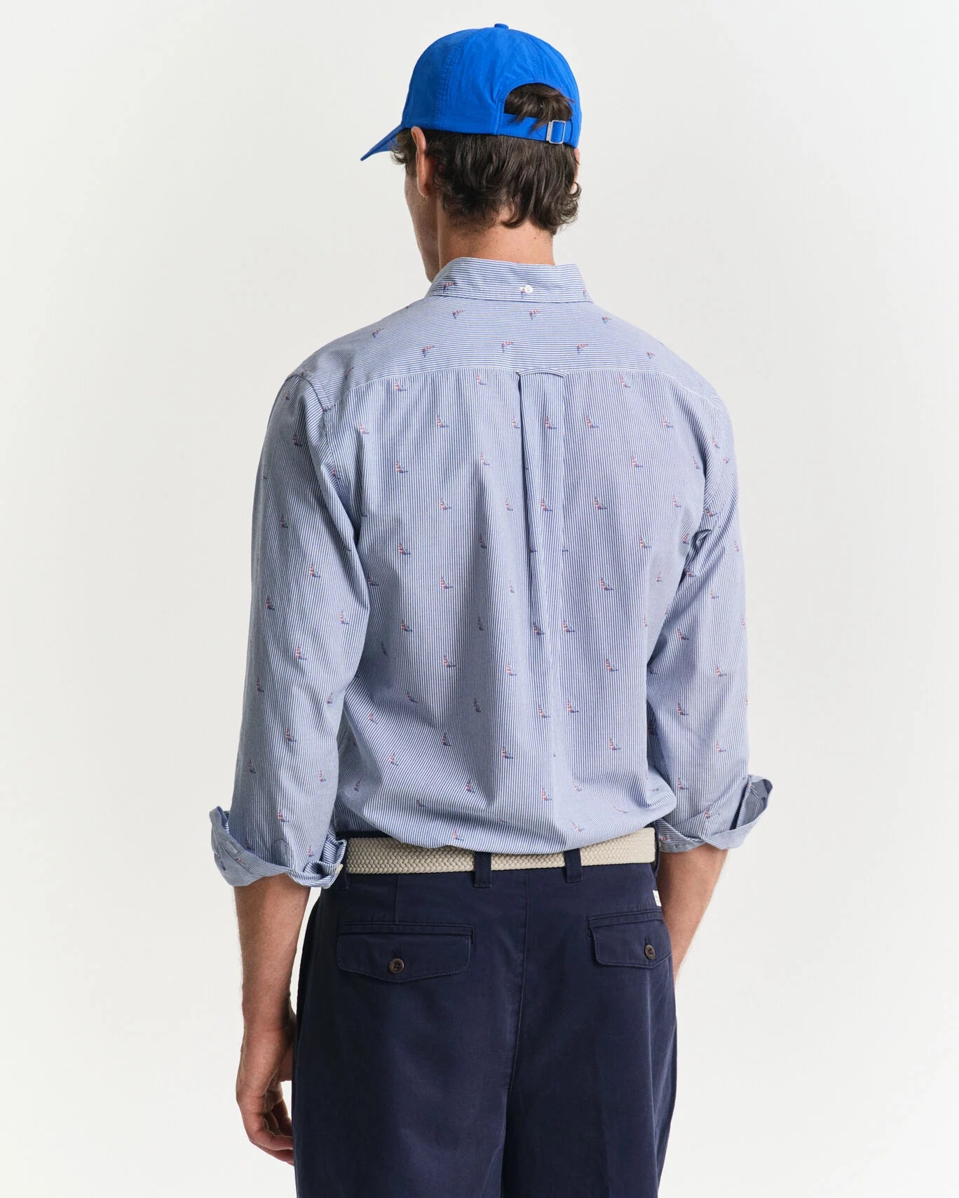Gant Regular Fit Sailing Fil Coupe Shirt - College Blue