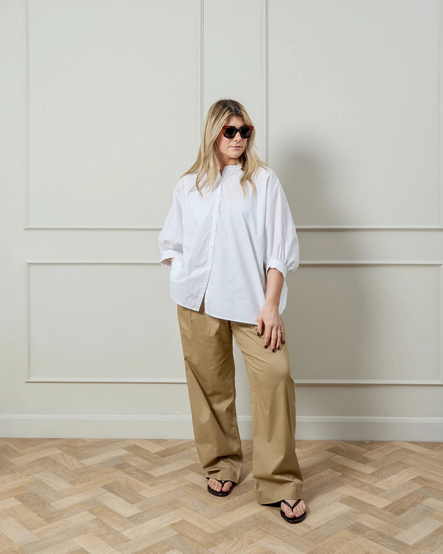 Chalk Poppy Shirt - White