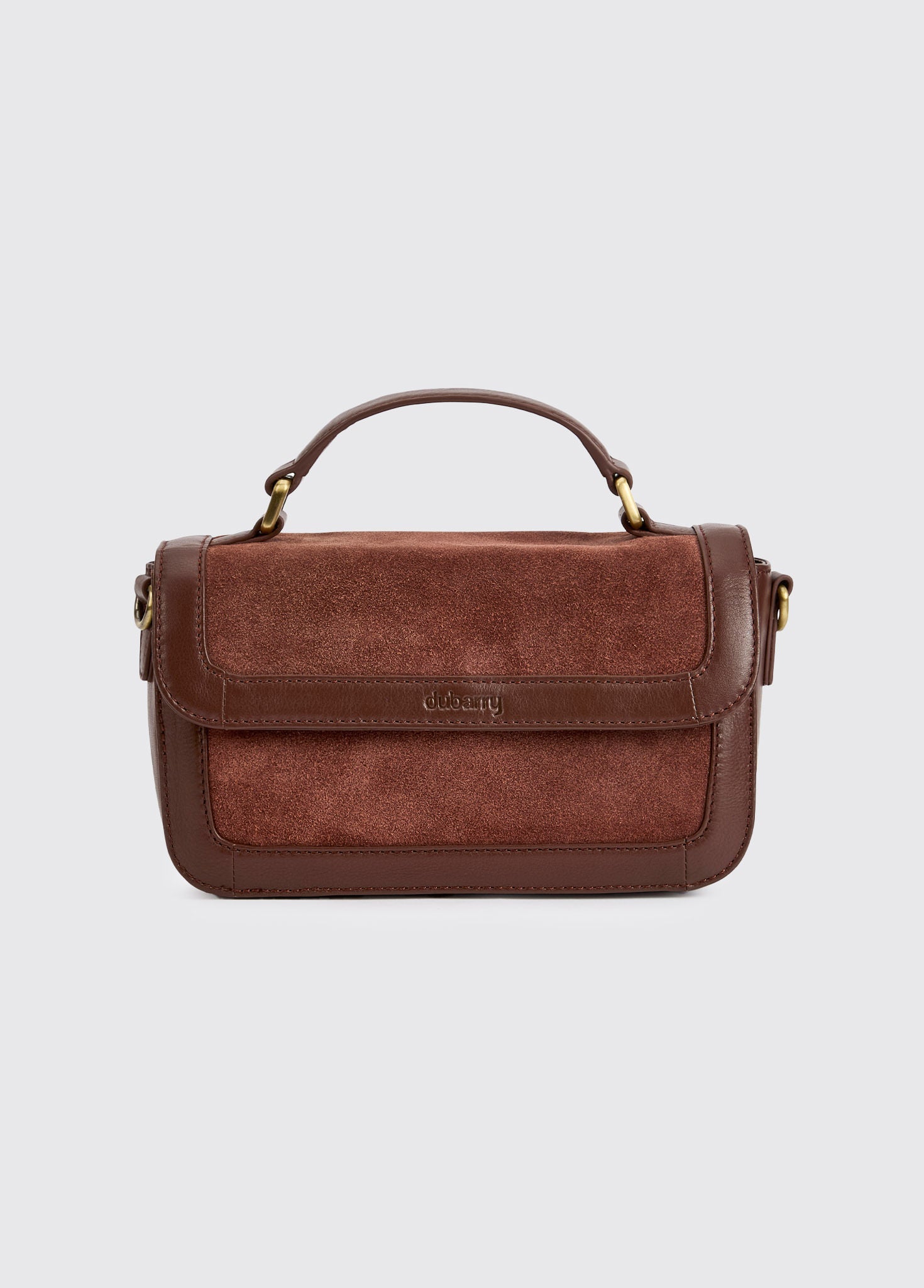 Dubarry Eadestown Structured handbag in suede and leather - Cedar