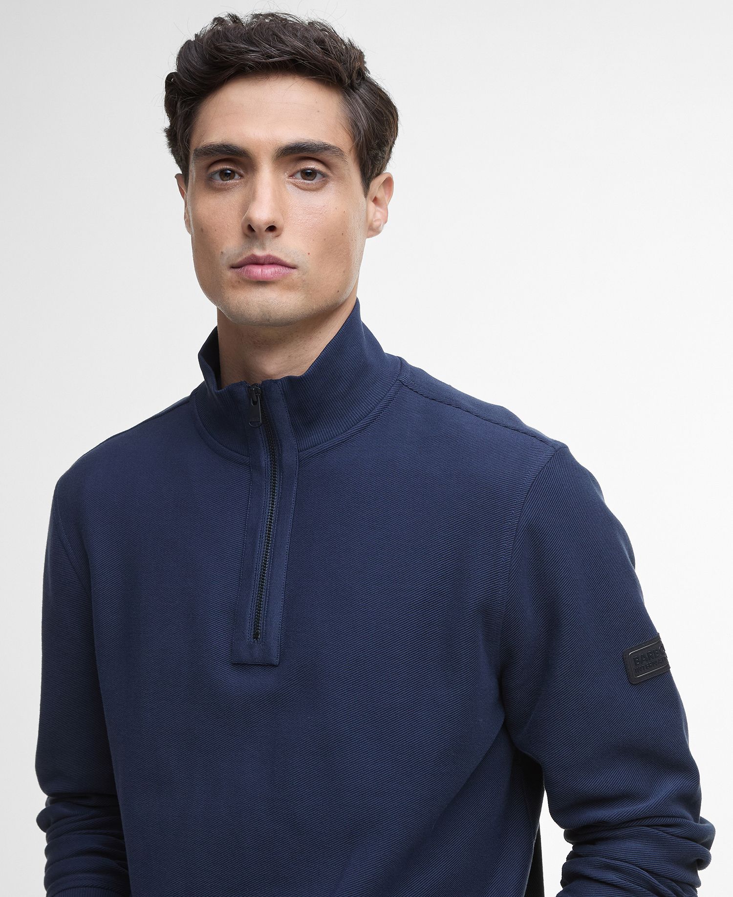 Barbour International Samuel Funnel Neck Half Zip Sweatshirt - Navy
