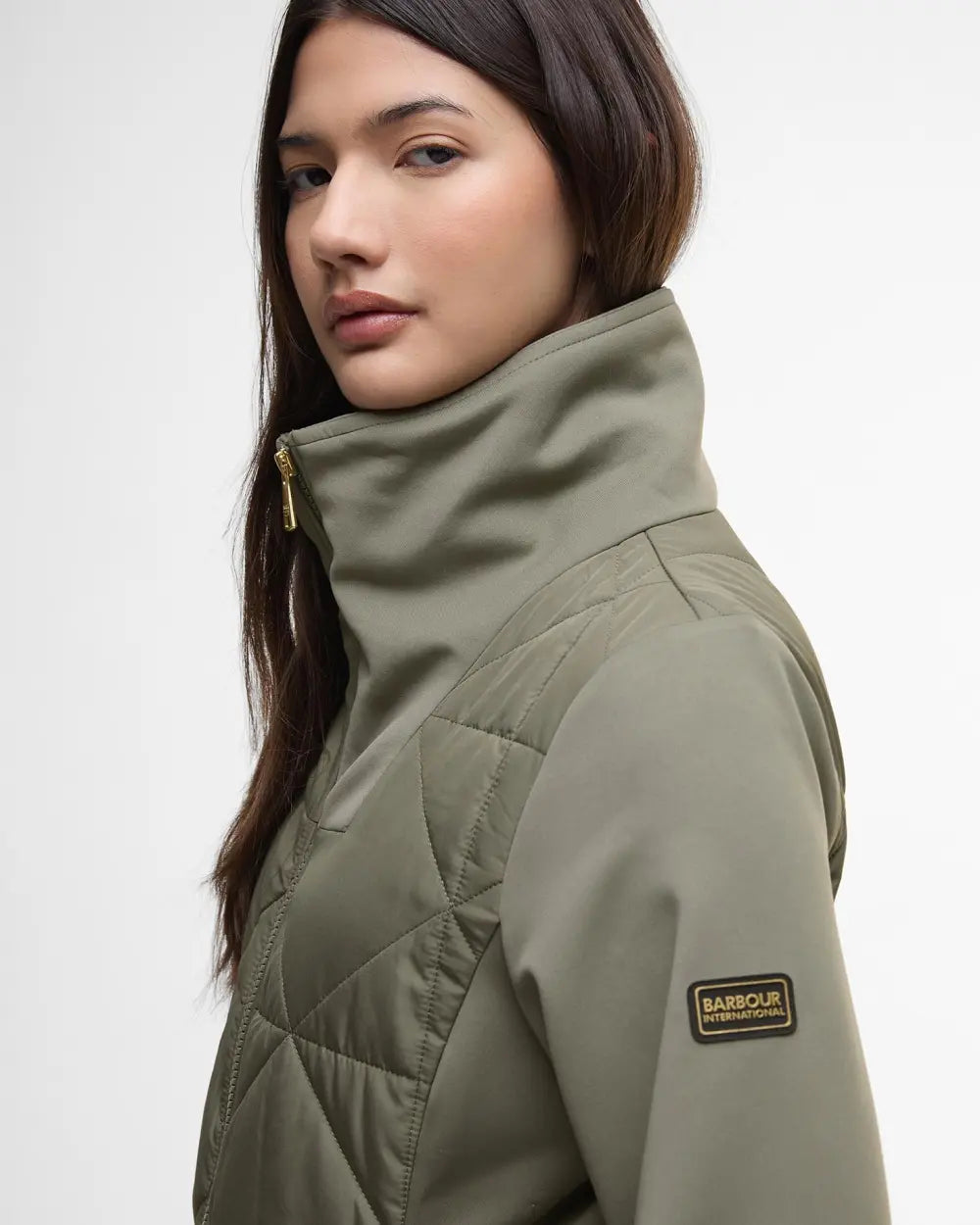 Barbour International Kya Quilted Sweat - Dusky Khaki