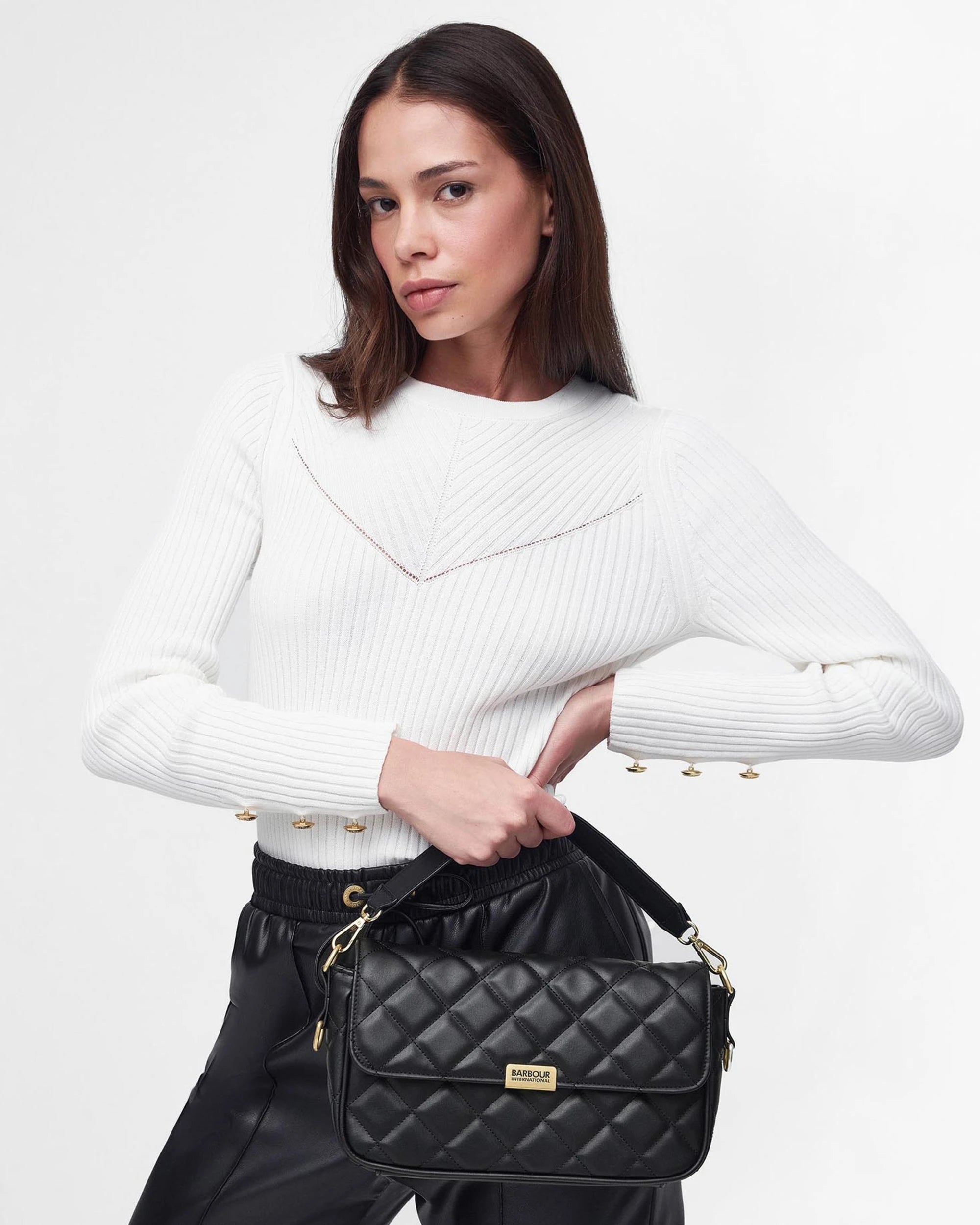 Barbour Quilted Soho Crossbody Bag - Black