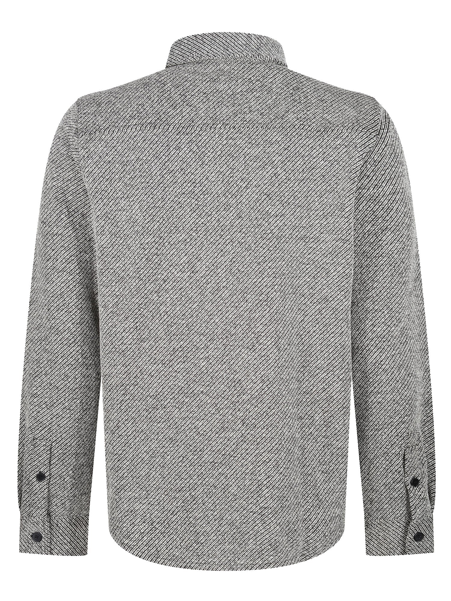Luke Haines Long Sleeved Overshirt - Black/ White
