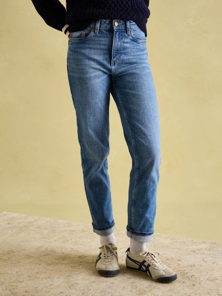 Joules Slim Straight Mid Blue Straight Fit Jeans
