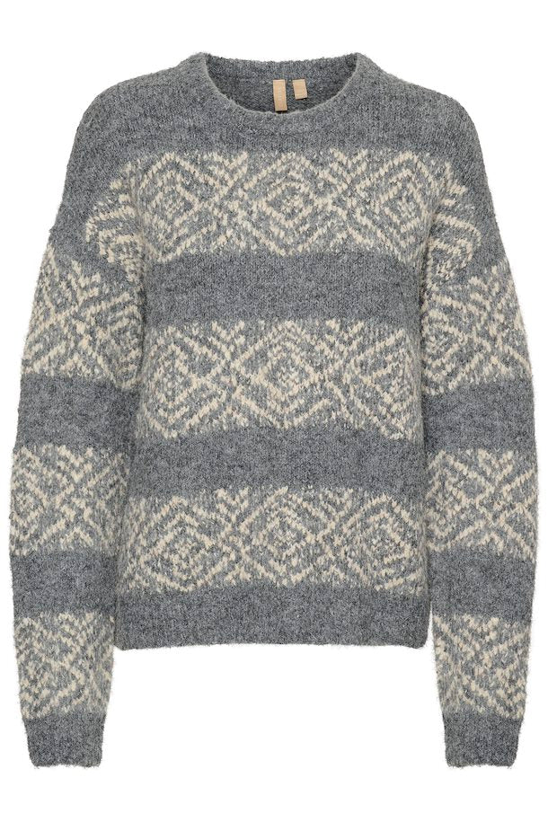Culture Iona Brava Pullover - Steel Grey Melange