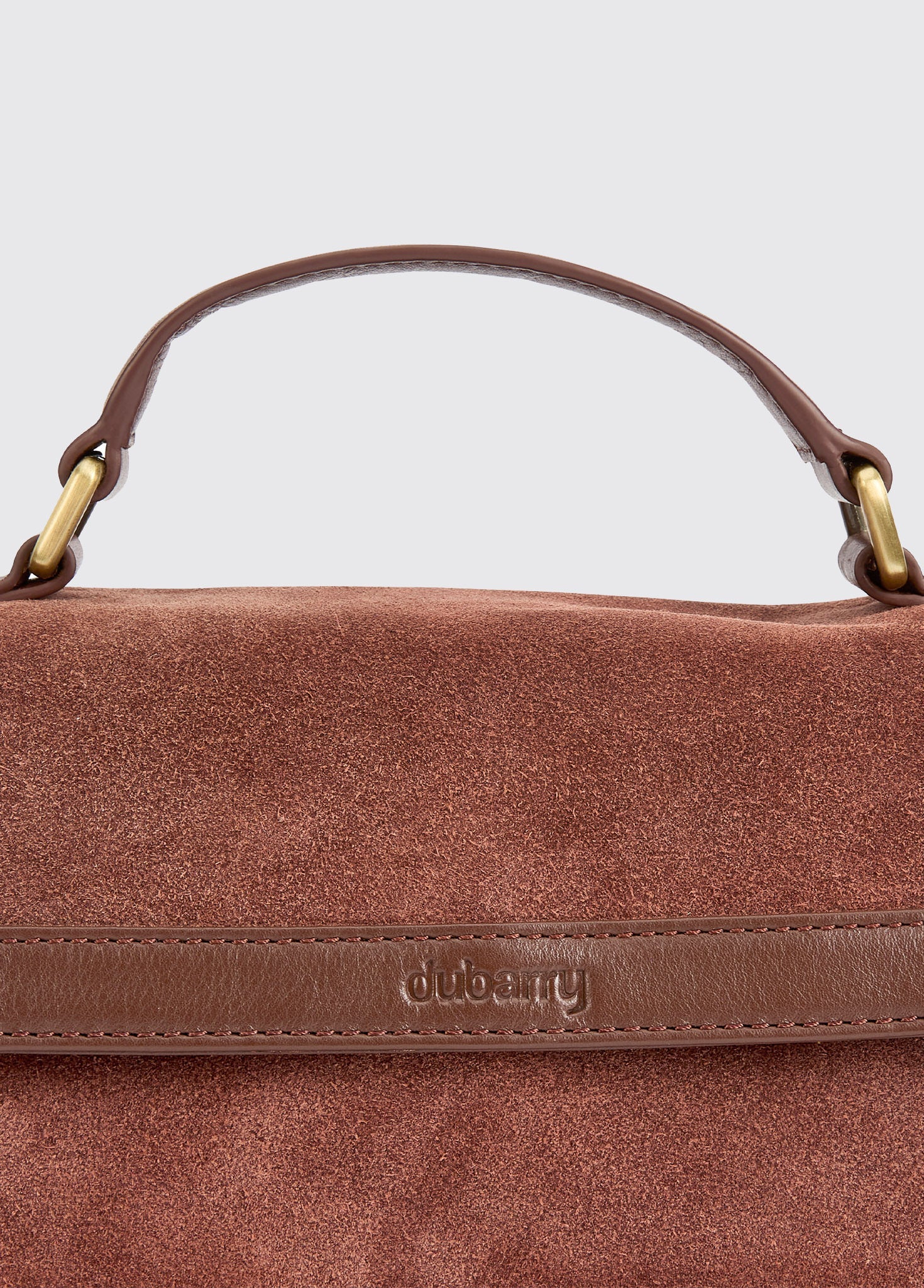 Dubarry Eadestown Structured handbag in suede and leather - Cedar