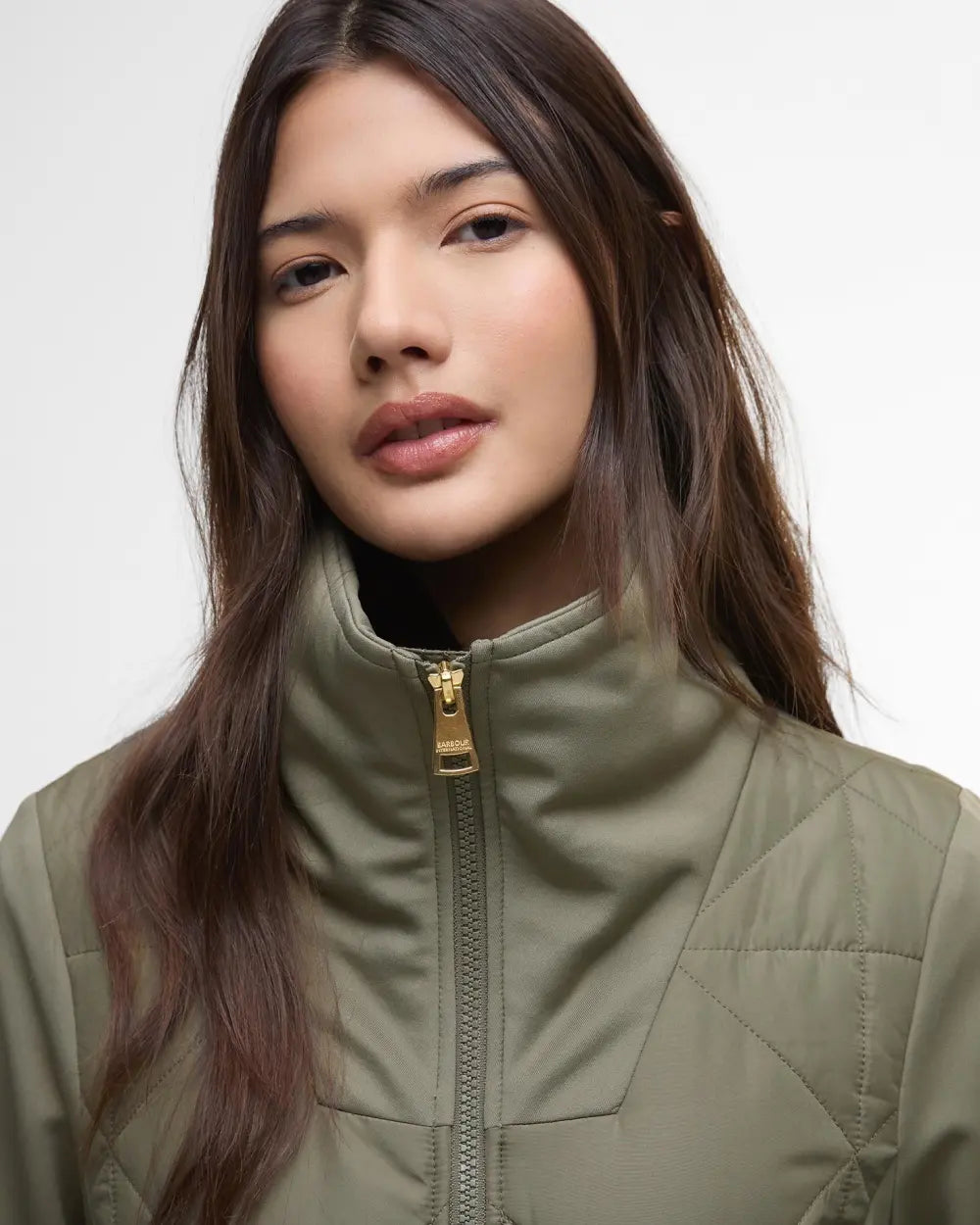 Barbour International Kya Quilted Sweat - Dusky Khaki