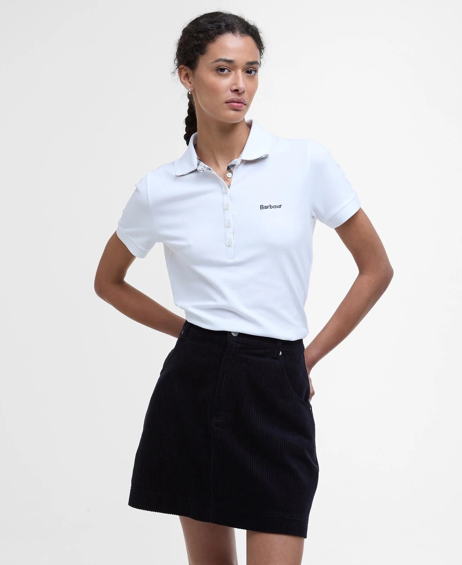 Barbour Portsdown Polo Shirt - White/Hessian