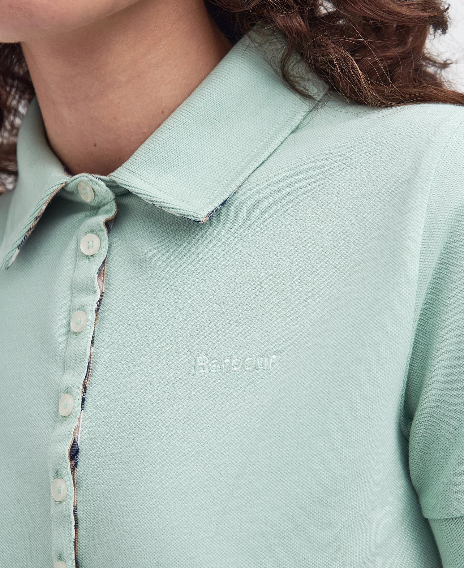 Barbour Portsdown Polo Top - Bayleaf/Primrose Tartan