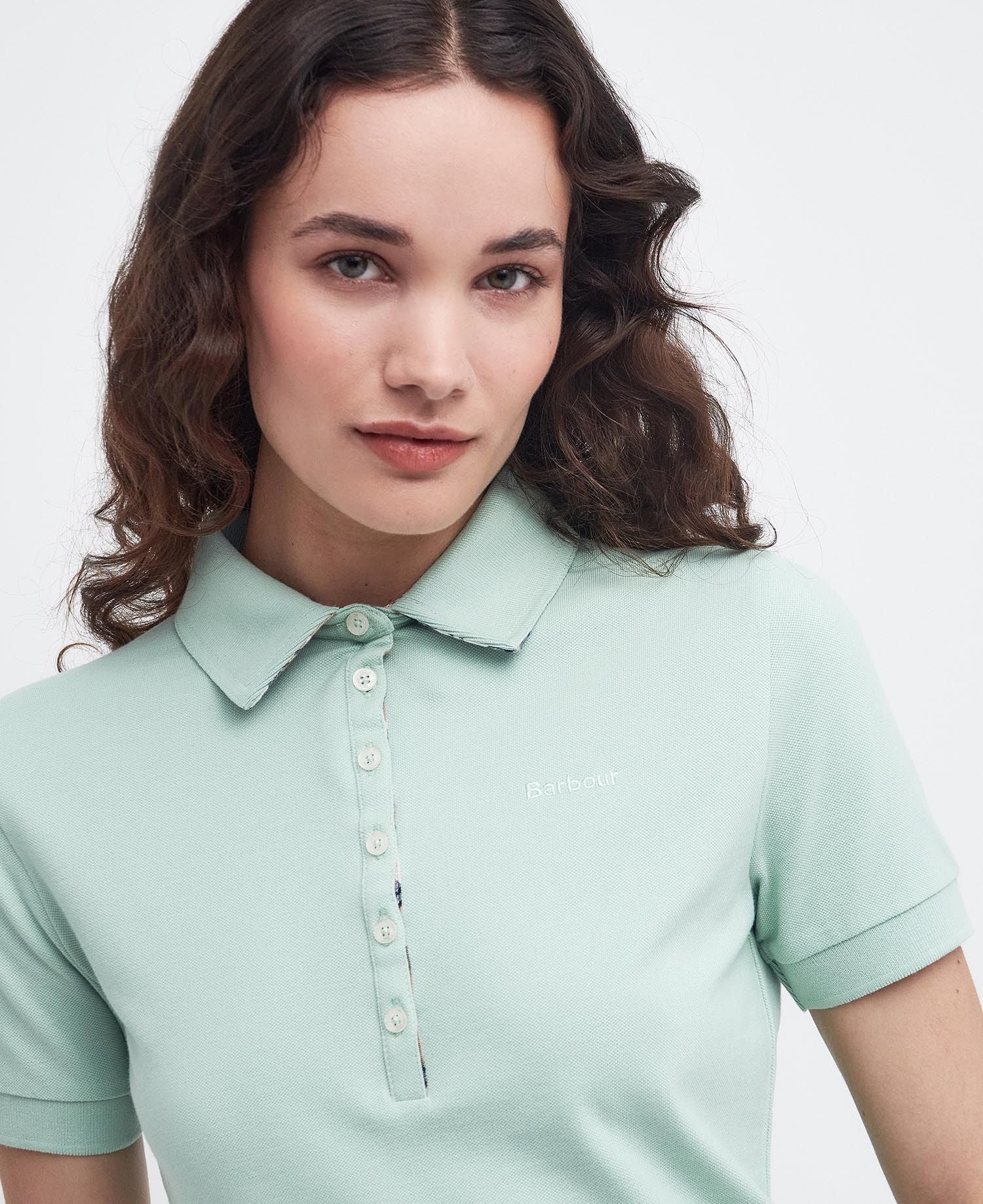 Barbour Portsdown Polo Top - Bayleaf/Primrose Tartan
