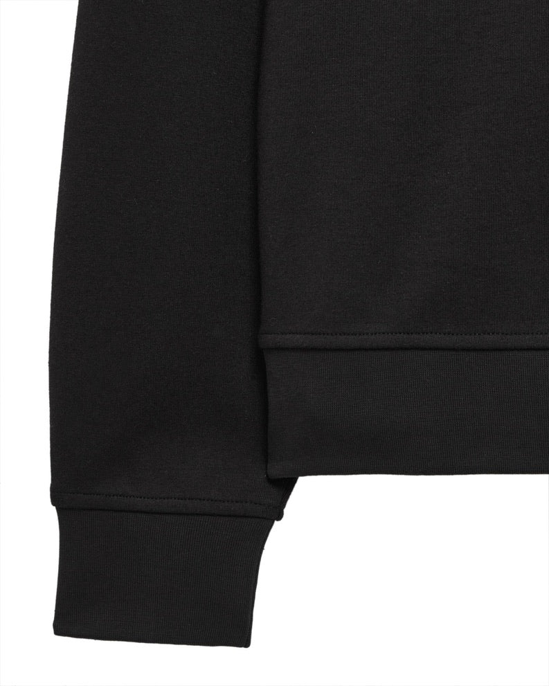 Weekend Offender Henson Jacquard Rib 1/4 Zip - Black