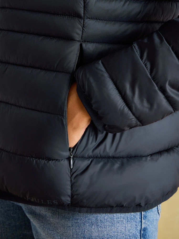 Joules Kenley Navy Showerproof Padded Coat with Hood - Navy