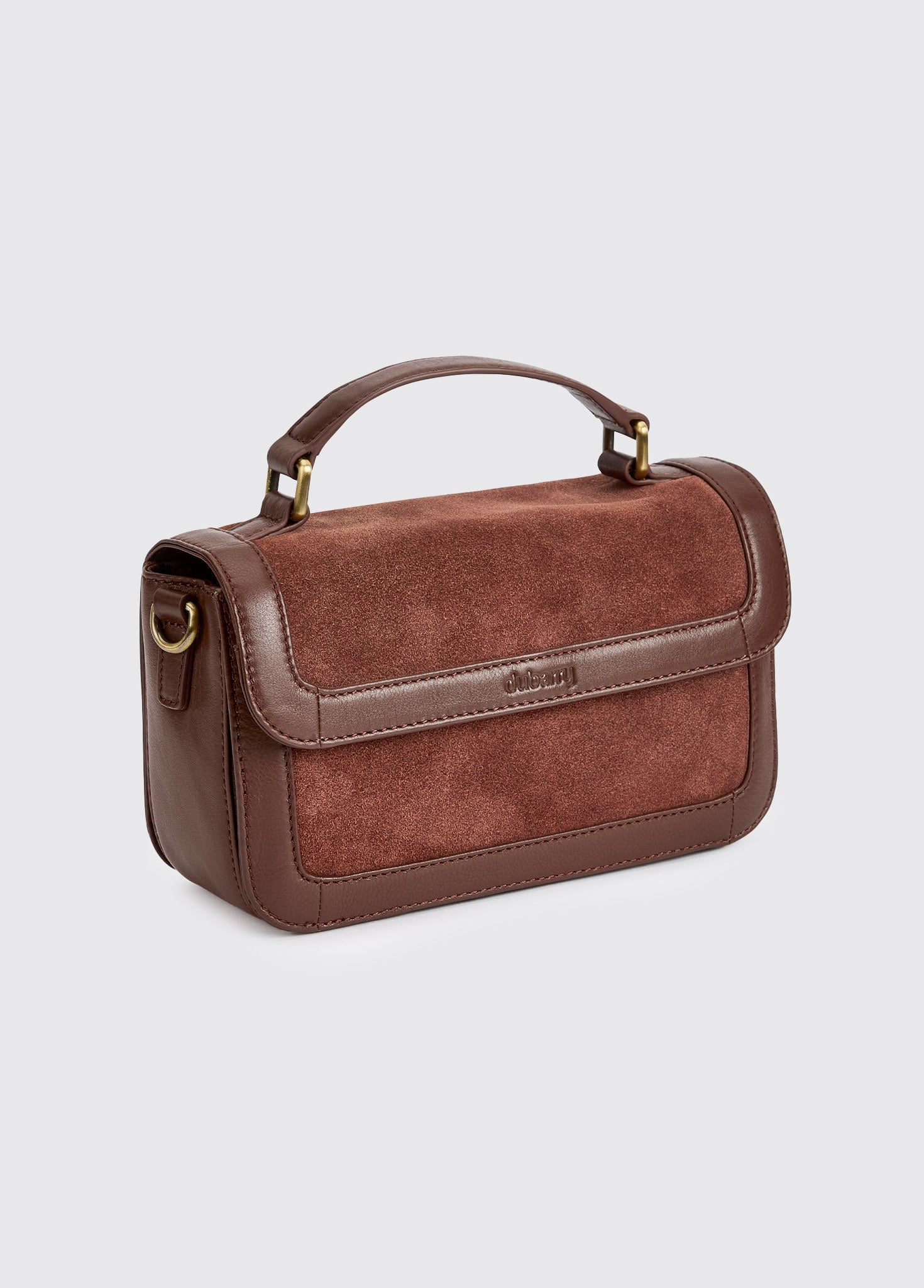 Dubarry Eadestown Structured handbag in suede and leather - Cedar