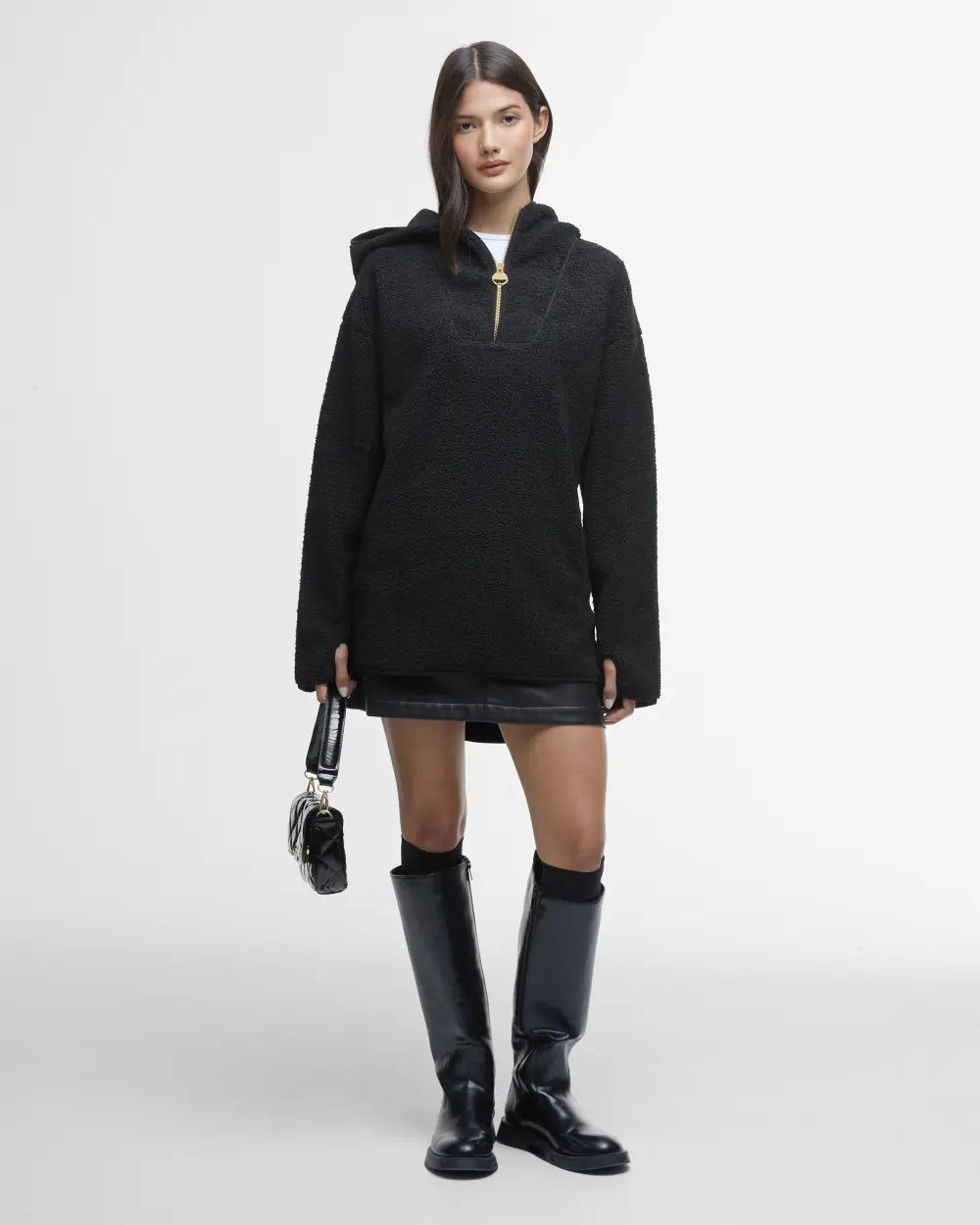 Barbour International Boston Half Zip Overlayer - Black
