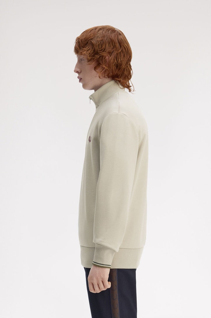 Fred Perry Half Zip Sweatshirt - Warm Oat
