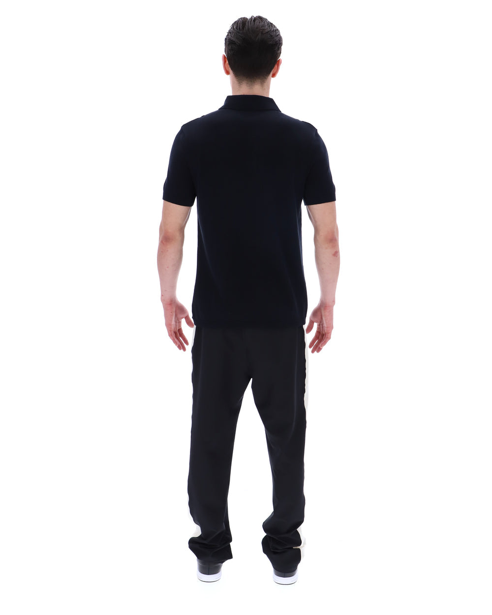 FILA Buddy Bowling Style Knitted Polo - Black/Coconut Milk