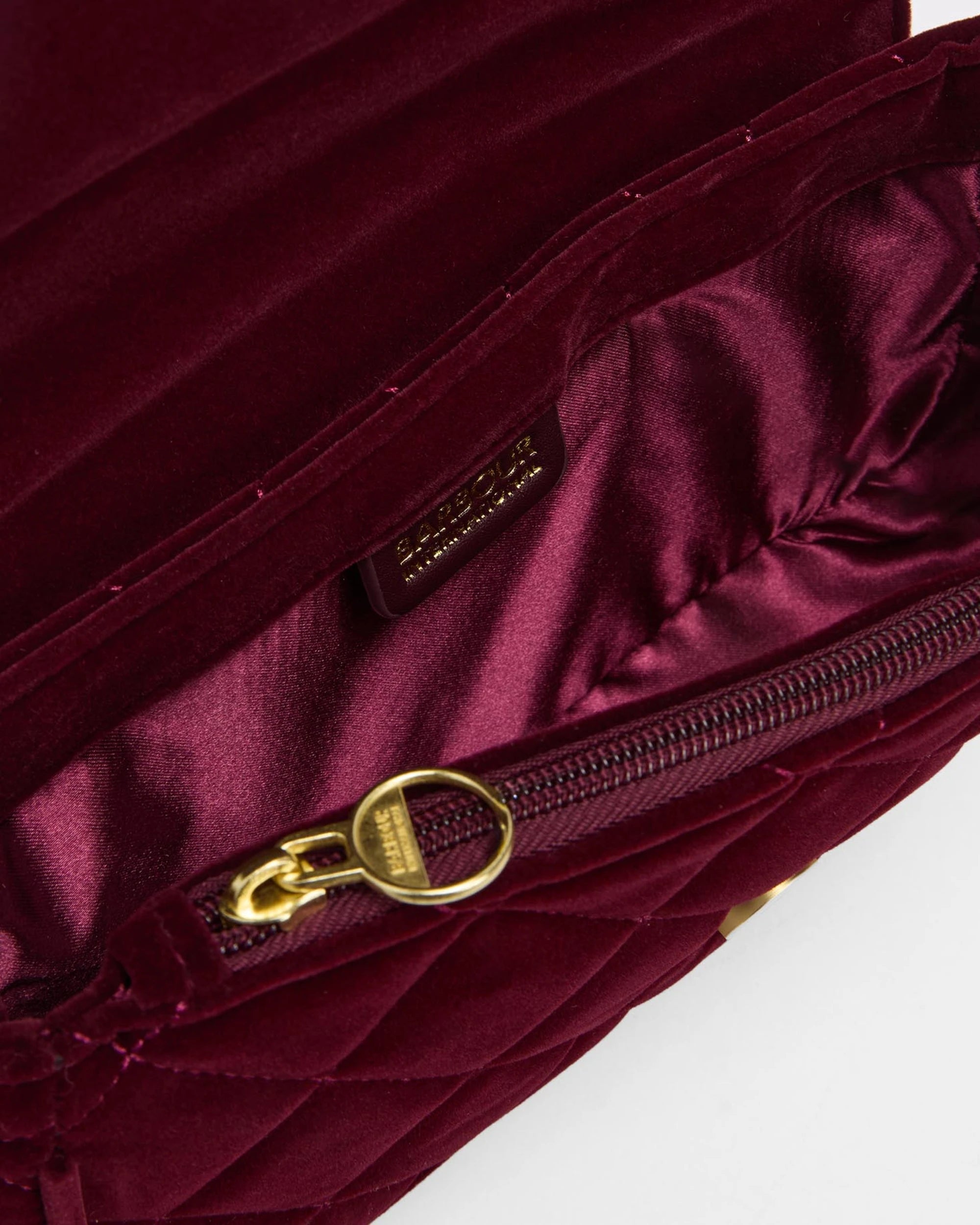 Barbour International Quilted Mini Soho Crossbody Bag - Velvet Burgundy