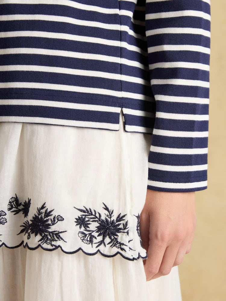 Joules Harbour Top - Navy/Cream