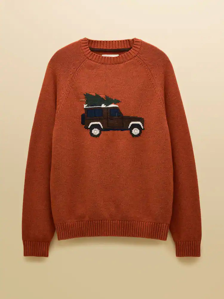 Joules Offroad Orange Crew Neck Jumper