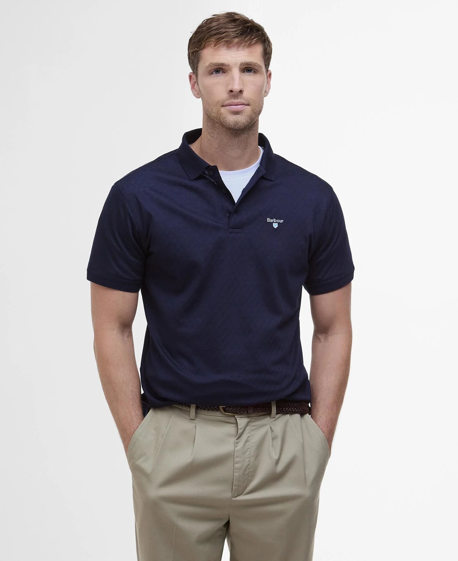 Barbour Sutton Tailored Fit Polo Shirt - Navy