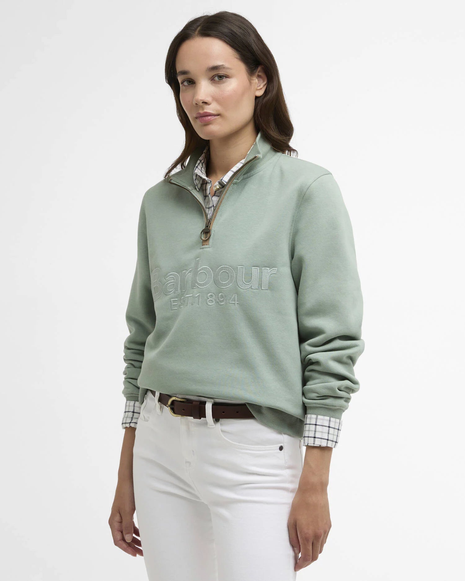 Barbour Cynthia Half Zip Sweatshirt - Blue Sage