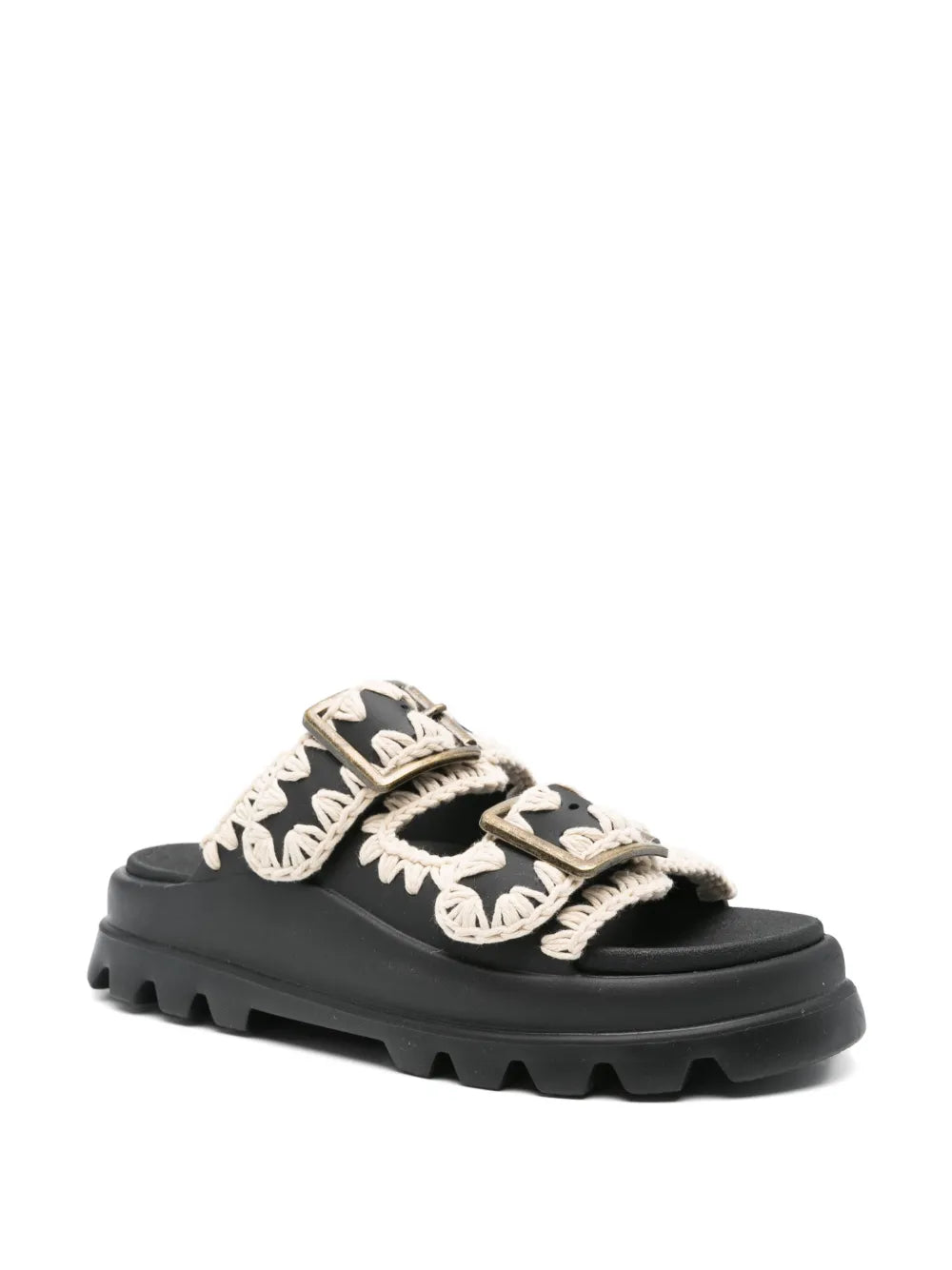 Mou Eva One-Piece Slide Two Buckle -Black