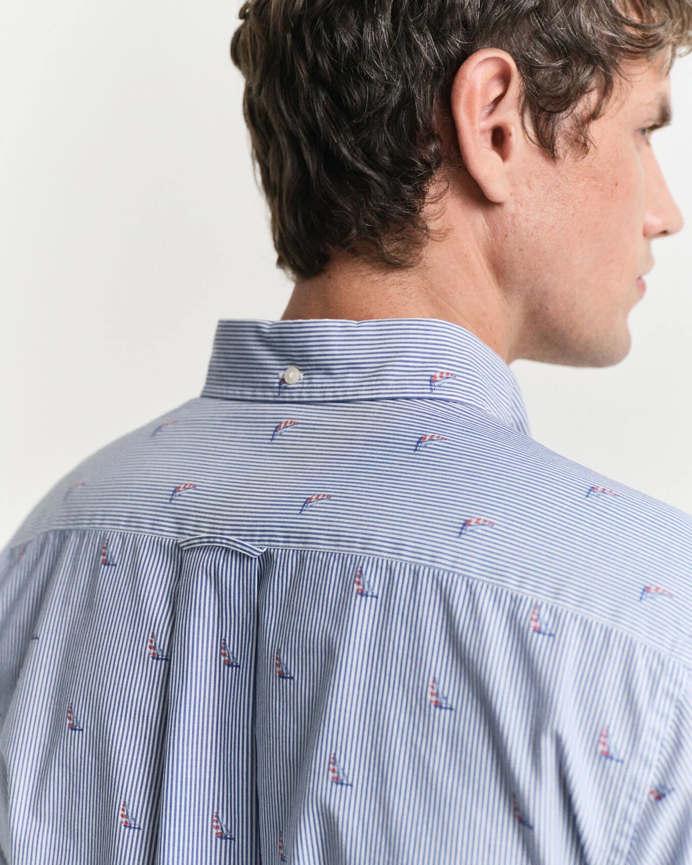 Gant Regular Fit Sailing Fil Coupe Shirt - College Blue