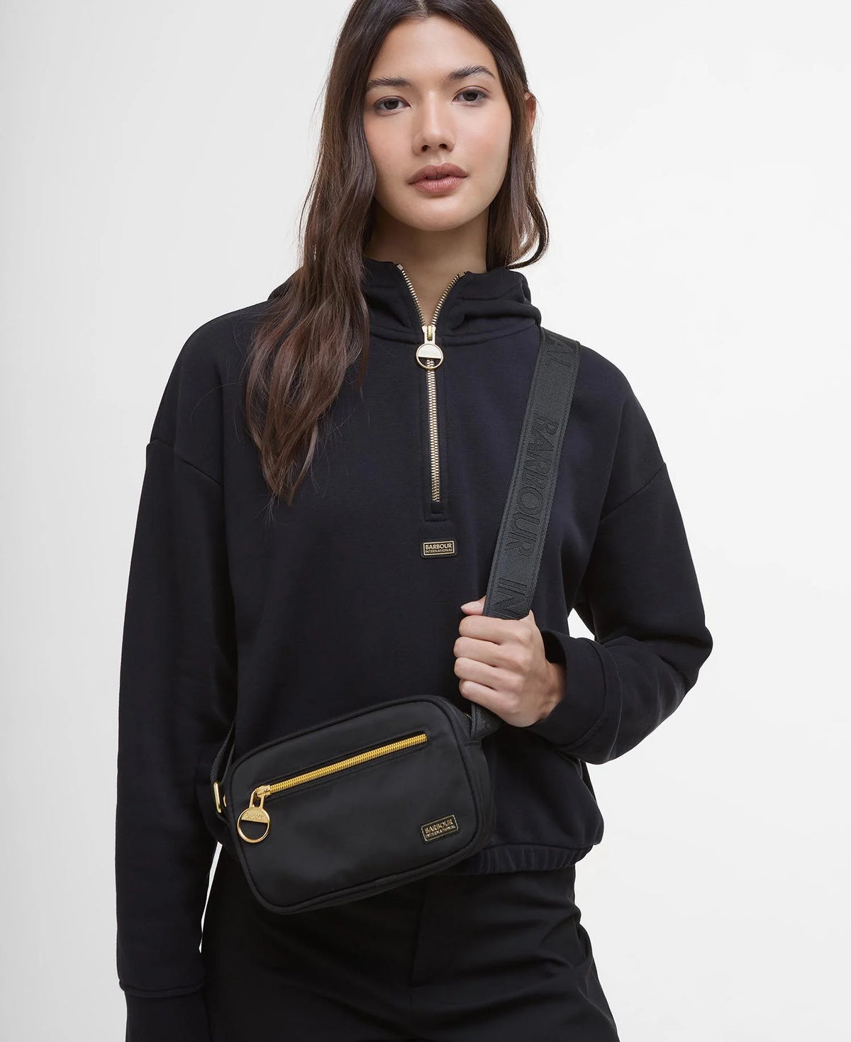 【美品✨️】Barbour International ポリエステル S 黒 Ladies International Waxed Jacket Black by Barbour