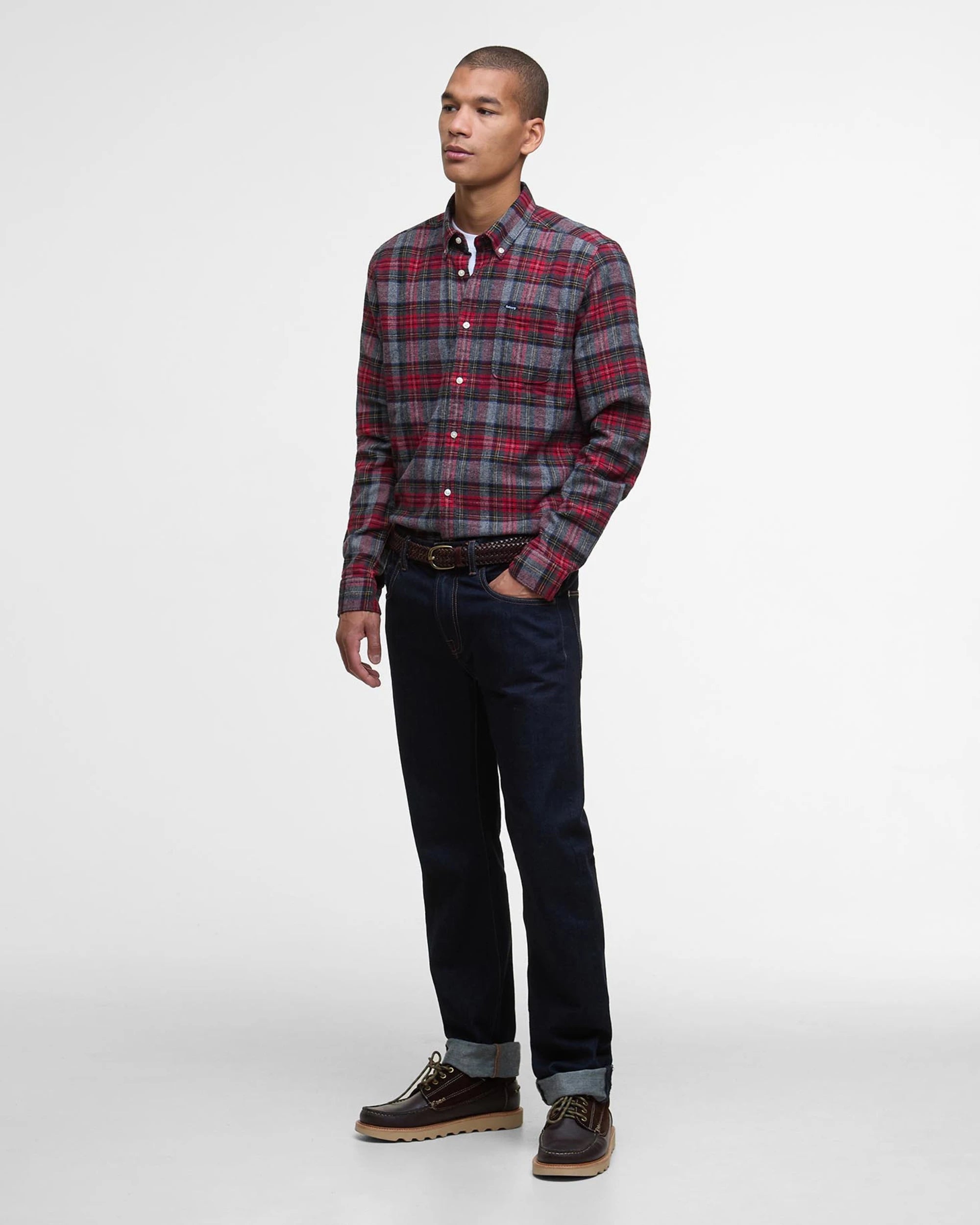 Barbour Ashroad Tailored Checked Shirt - Red
