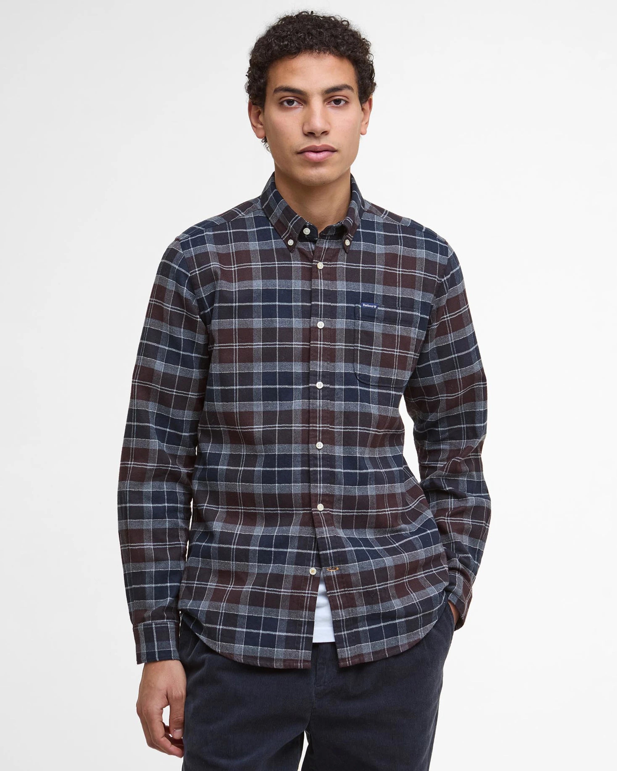 Barbour Kyeloch Tailored Tartan Shirt - MIdnight Oak Tartan