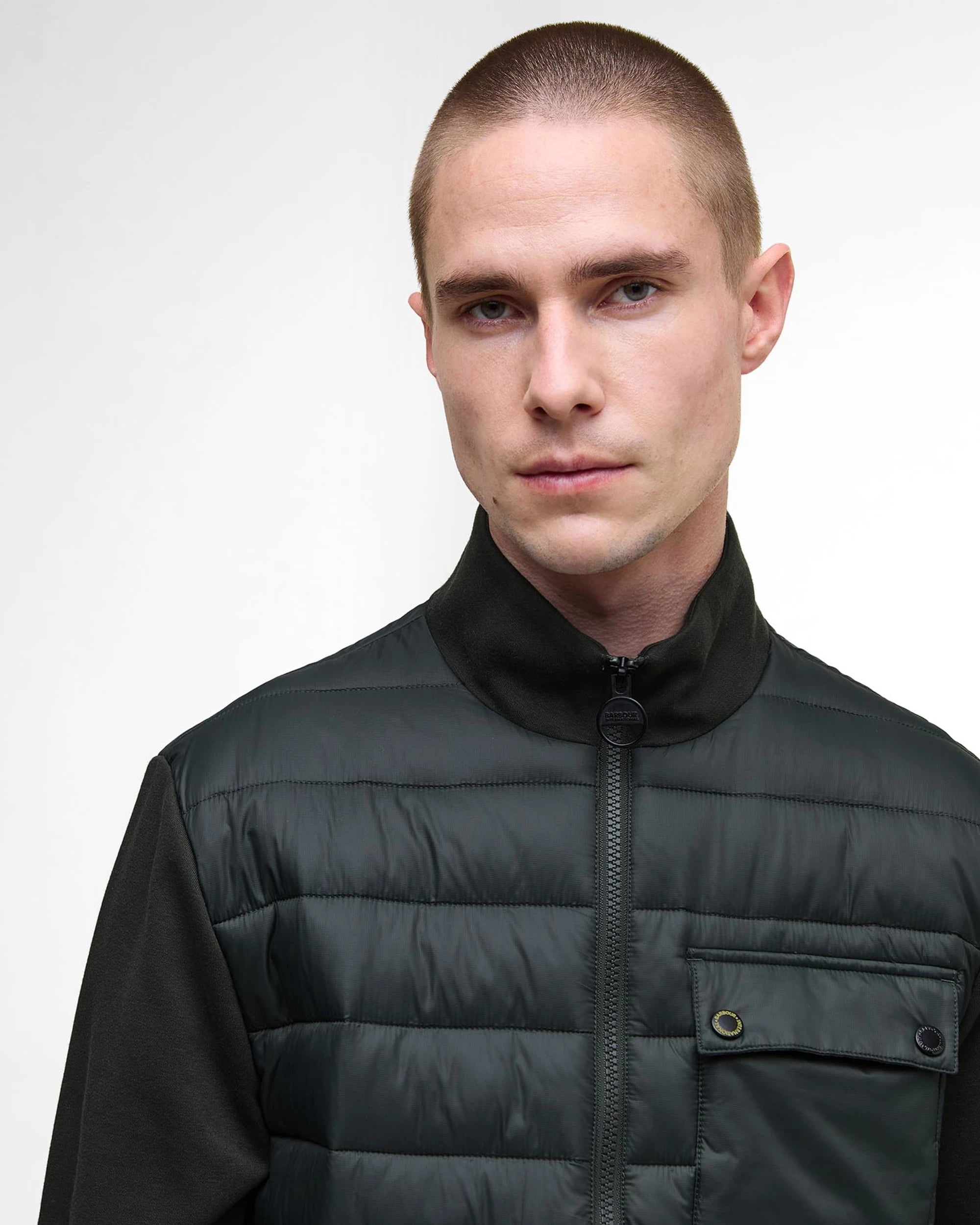 Barbour International Heysham Quilted Sweatshirt - Black