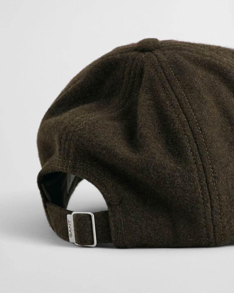 Gant Shield Melton Cap - Juniper Green