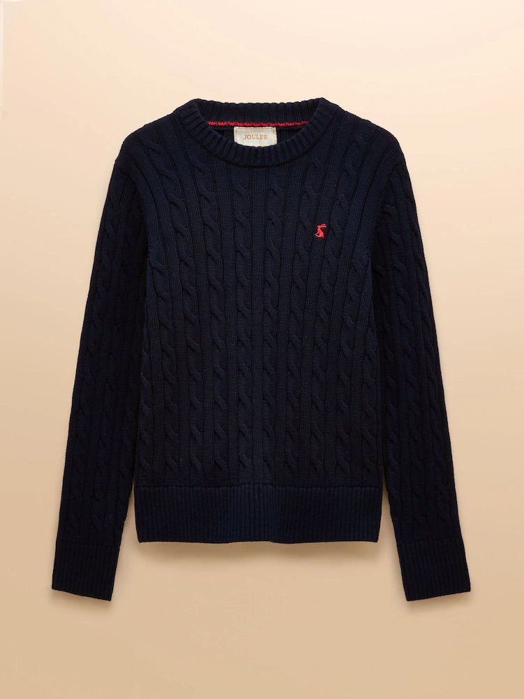 Joules Classic Cable Knit Jumper - Navy
