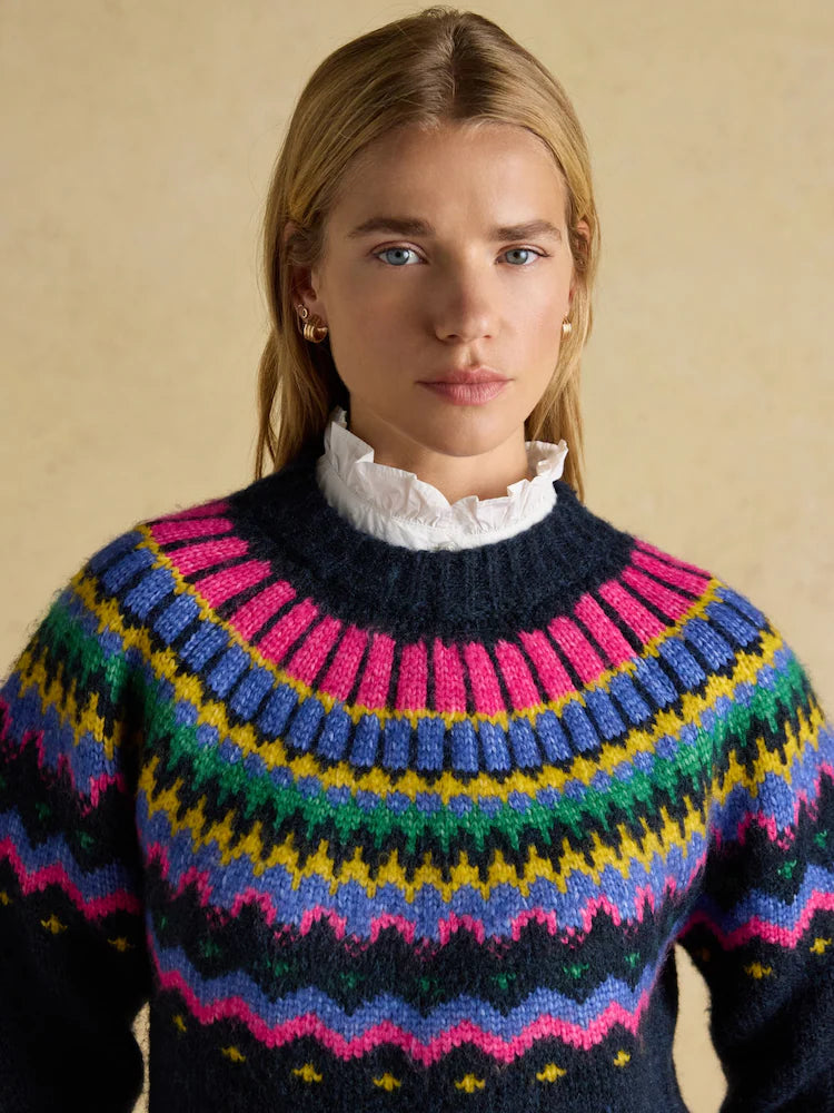 Joules Charlie Navy Fairisle Knitted Jumper