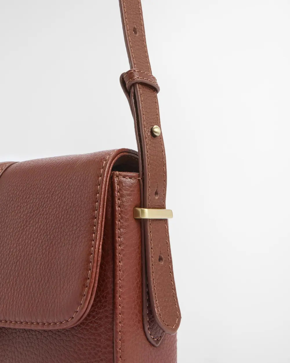 Barbour Rosa Leather Crossbody Bag - Brown